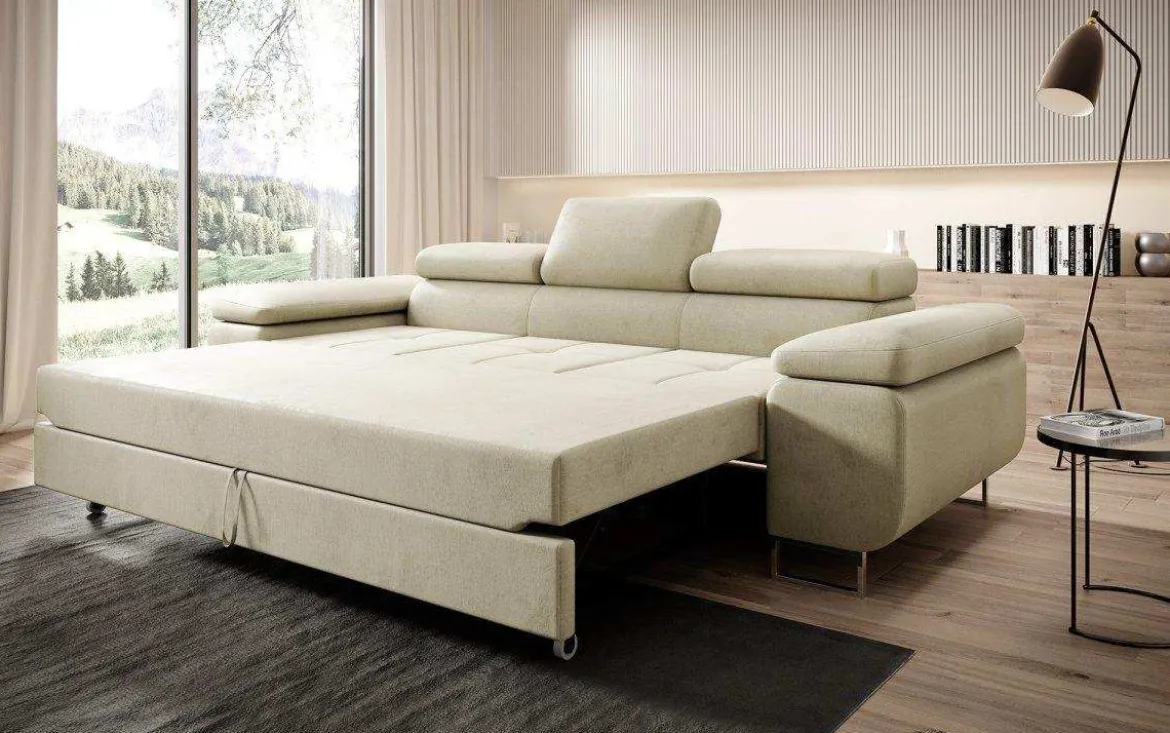 Designer 3er Sofa Siera mit Schlaffunktion in Samt