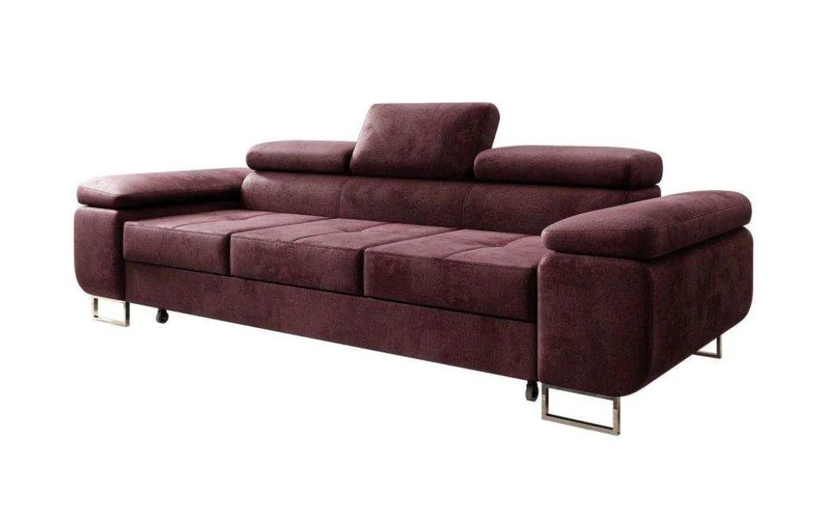 Designer 3er Sofa Siera mit Schlaffunktion in Samt