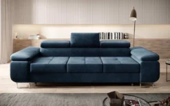 Designer 3er Sofa Siera mit Schlaffunktion in Samt