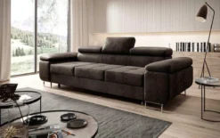 Designer 3er Sofa Siera mit Schlaffunktion in Samt