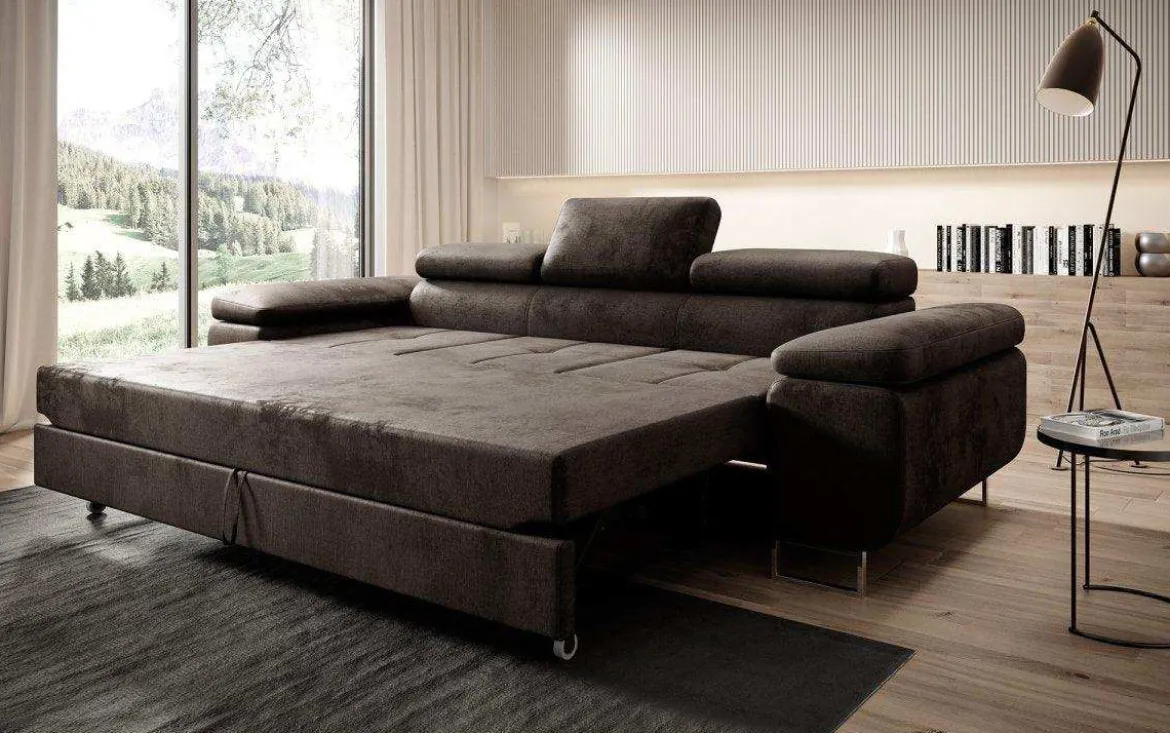 Designer 3er Sofa Siera mit Schlaffunktion in Samt