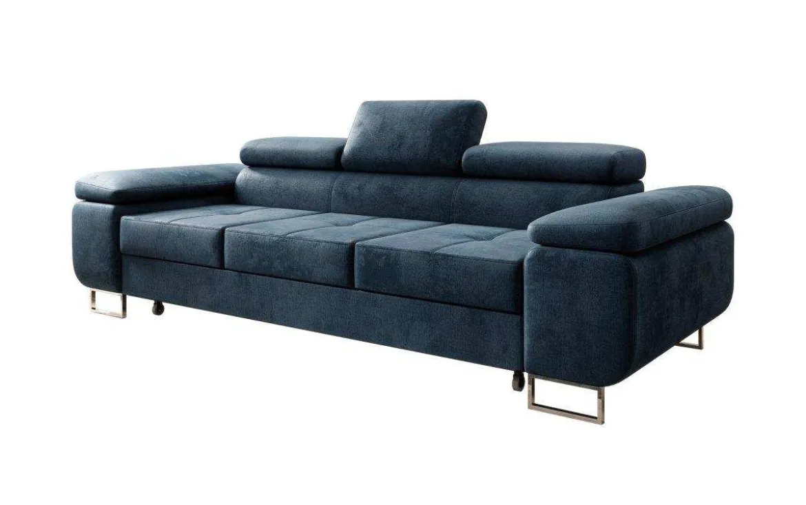 Designer 3er Sofa Siera mit Schlaffunktion in Samt
