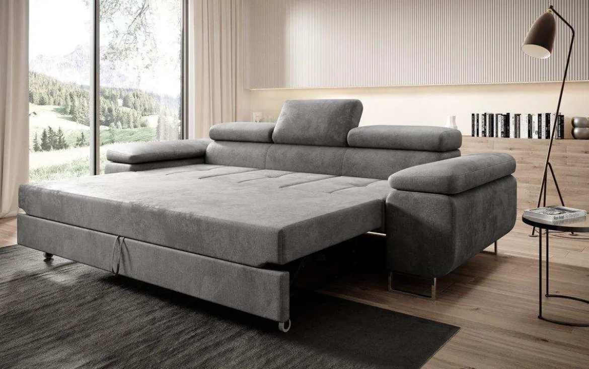 Designer 3er Sofa Siera mit Schlaffunktion in Samt