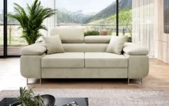 Designer 2er Sofa Siera mit Schlaffunktion in Samt