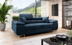 Designer 2er Sofa Siera mit Schlaffunktion in Samt