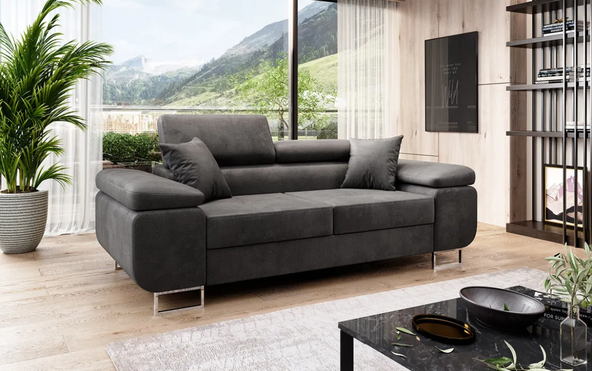 Designer 2er Sofa Siera mit Schlaffunktion in Samt