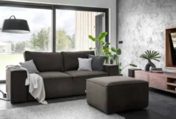 Designer 2er Sofa Solaris mit Stauraum und Schlaffunktion