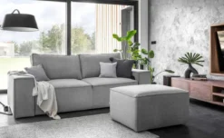 Designer 2er Sofa Solaris mit Stauraum und Schlaffunktion