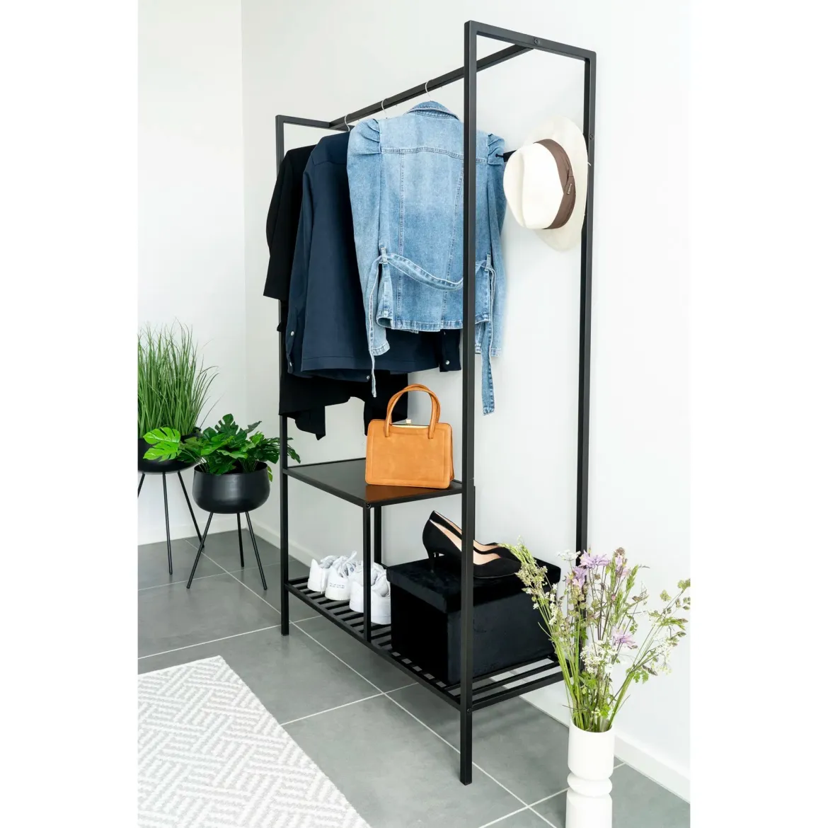 Designer Garderobe Quarto Metallgestell