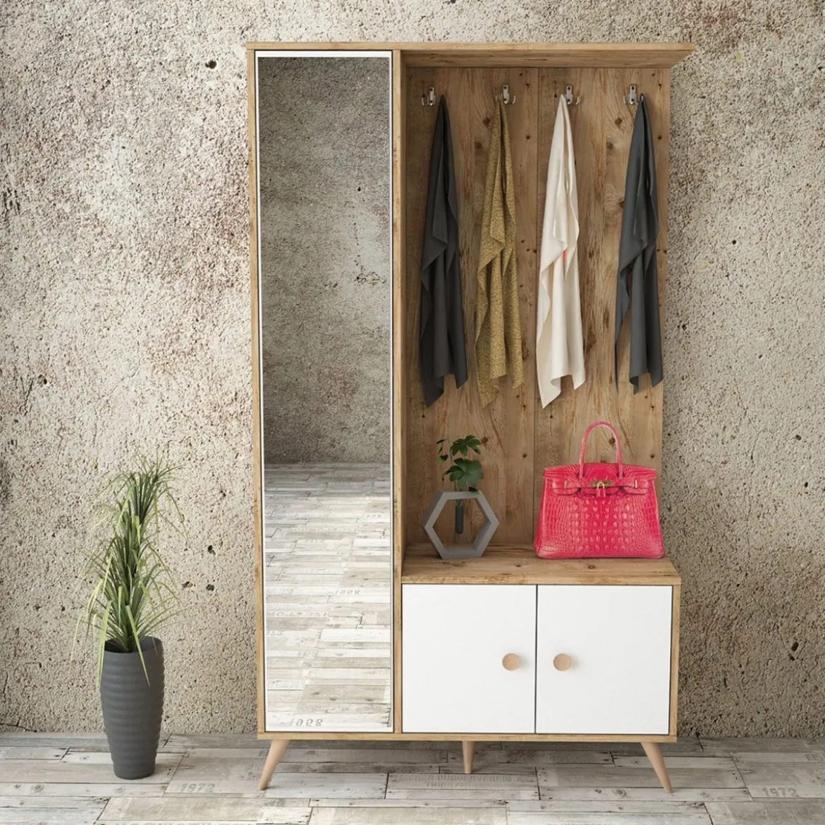 Designer Garderobe Sondrio inkl. Spiegel