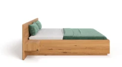 Designer Holzbett Fiona aus massiver Eiche mit Stauraum