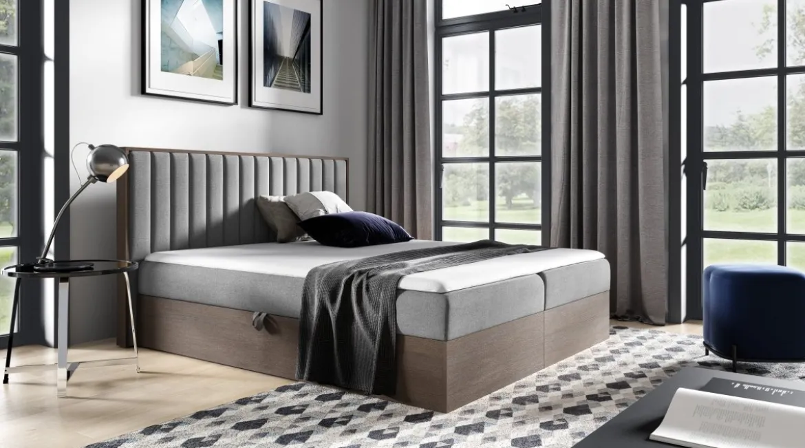 Designer Holzbett Jonah mit Stauraum