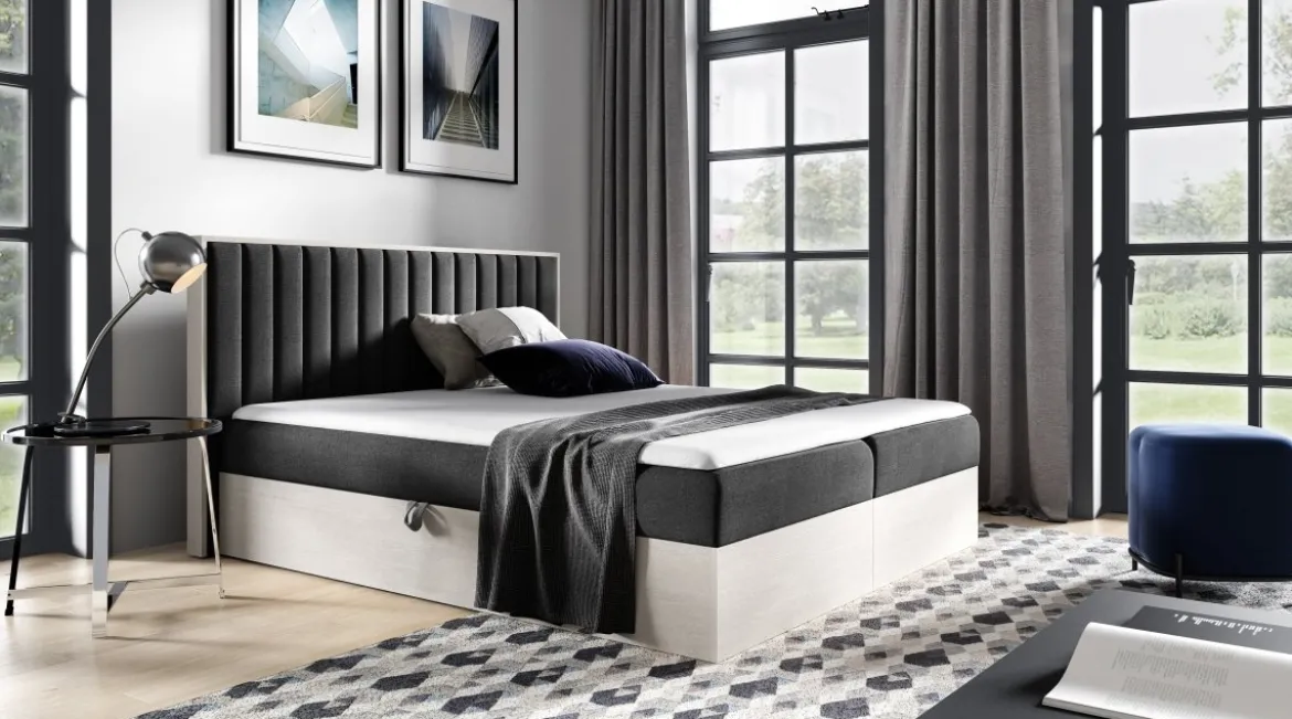 Designer Holzbett Jonah mit Stauraum