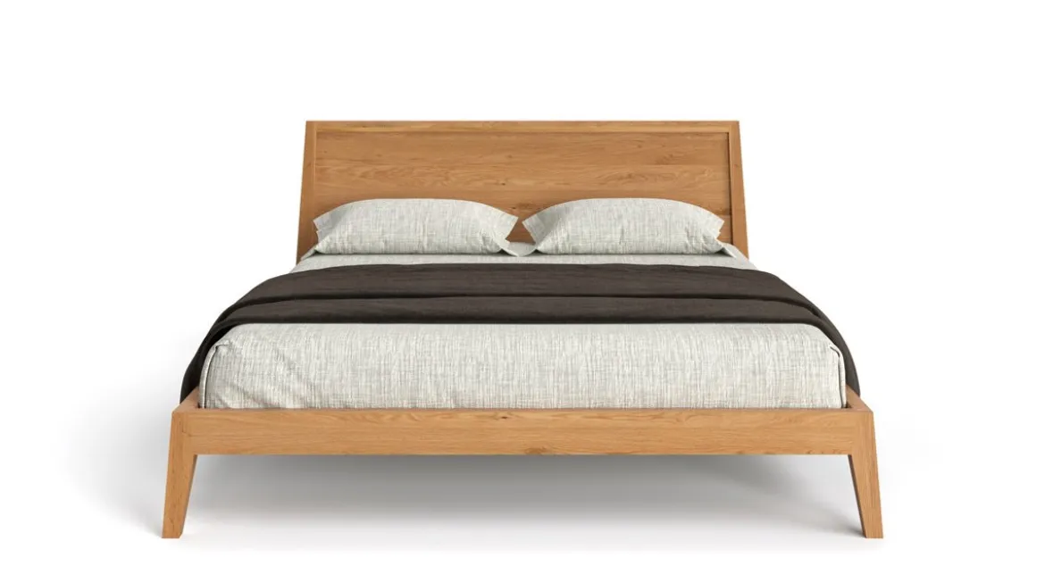Designer Holzbett Kaja aus massiver Eiche