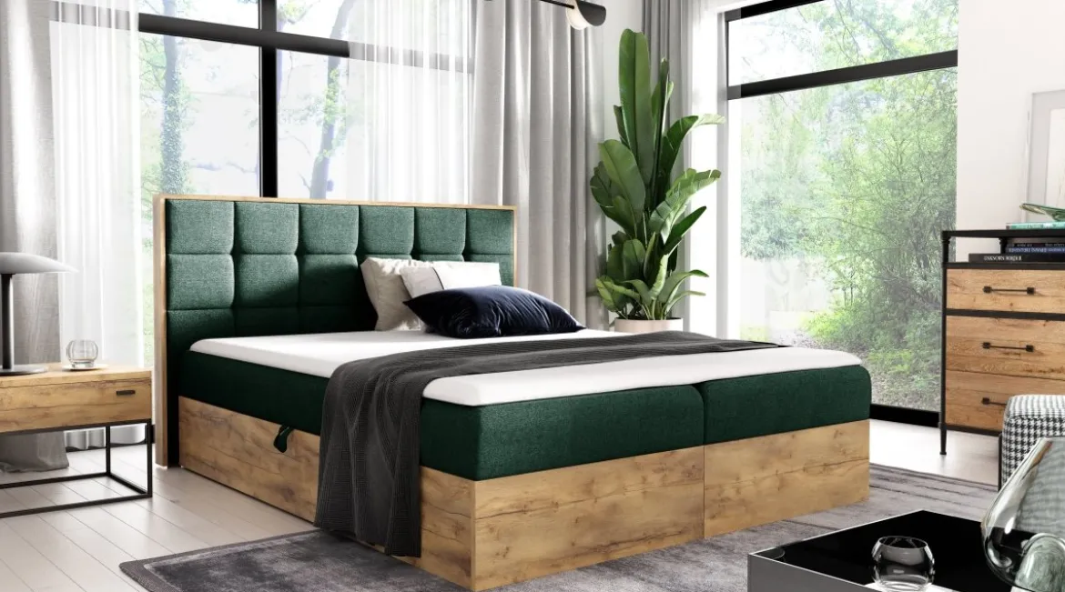 Designer Holzbett Kinea mit Stauraum