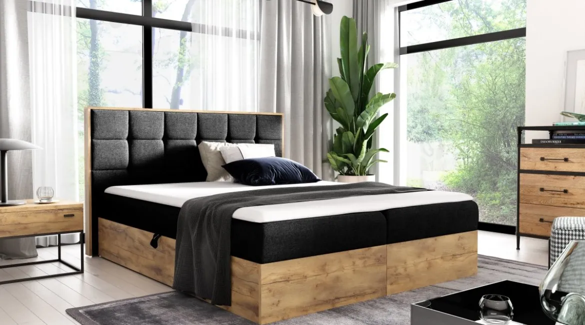 Designer Holzbett Kinea mit Stauraum