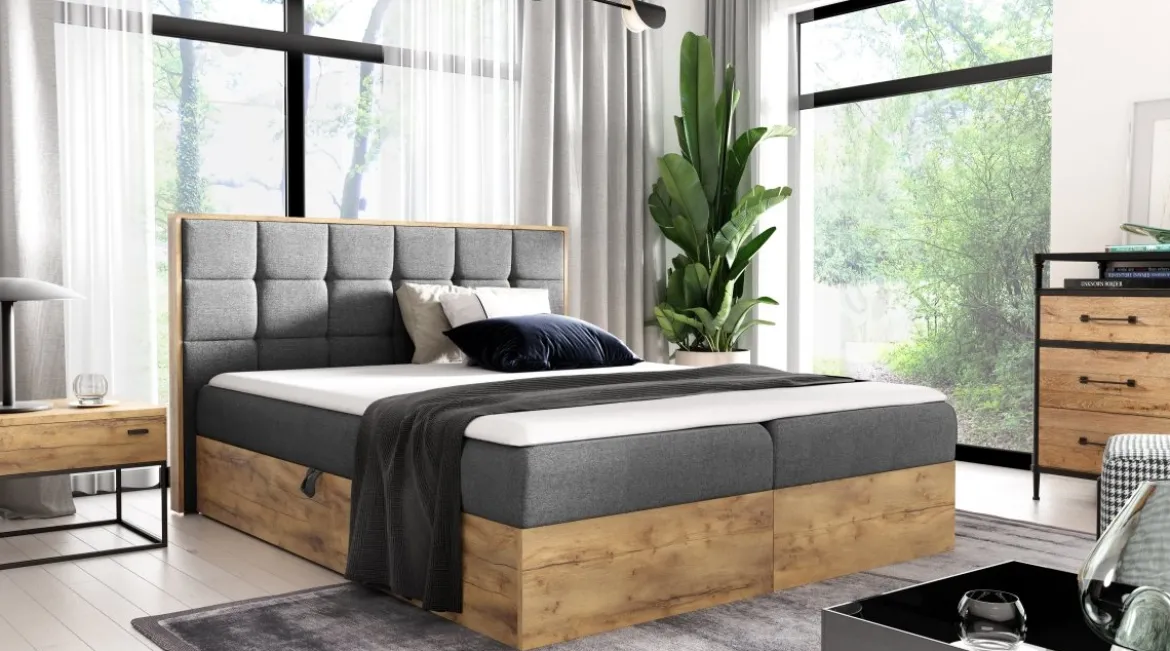 Designer Holzbett Kinea mit Stauraum