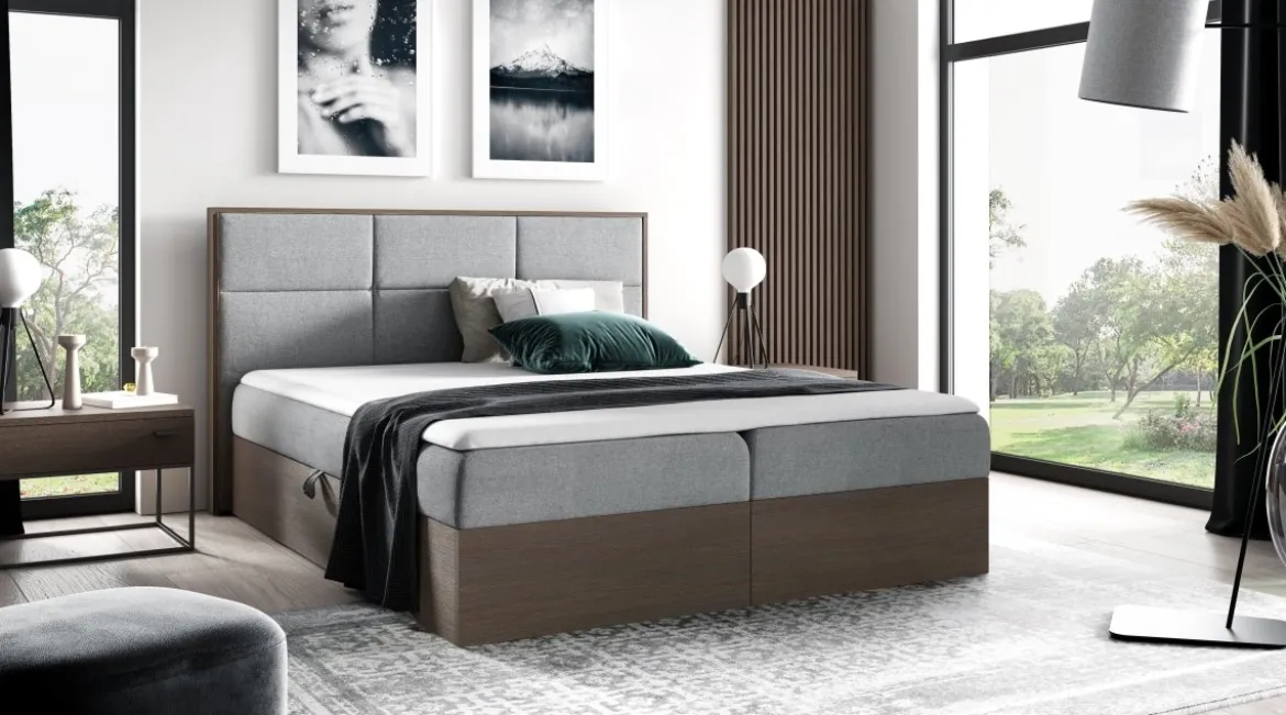 Designer Holzbett Linori mit Stauraum