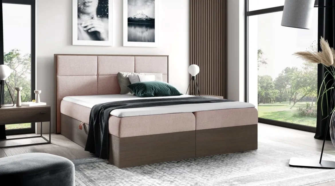 Designer Holzbett Linori mit Stauraum