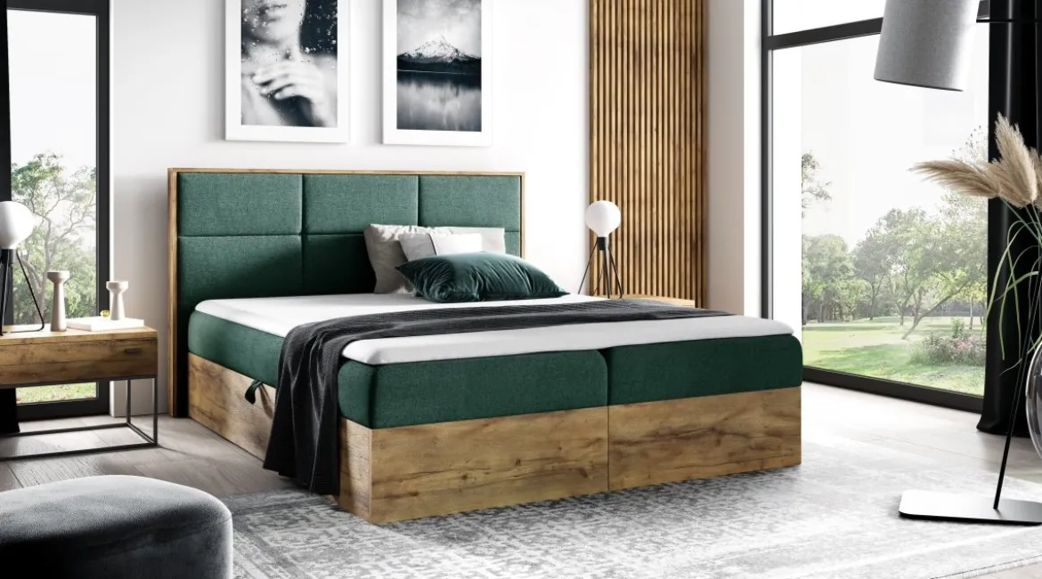 Designer Holzbett Linori mit Stauraum