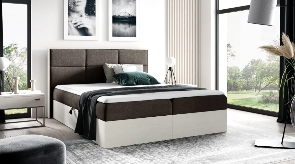 Designer Holzbett Linori mit Stauraum