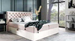 Designer Holzbett Neola mit Stauraum