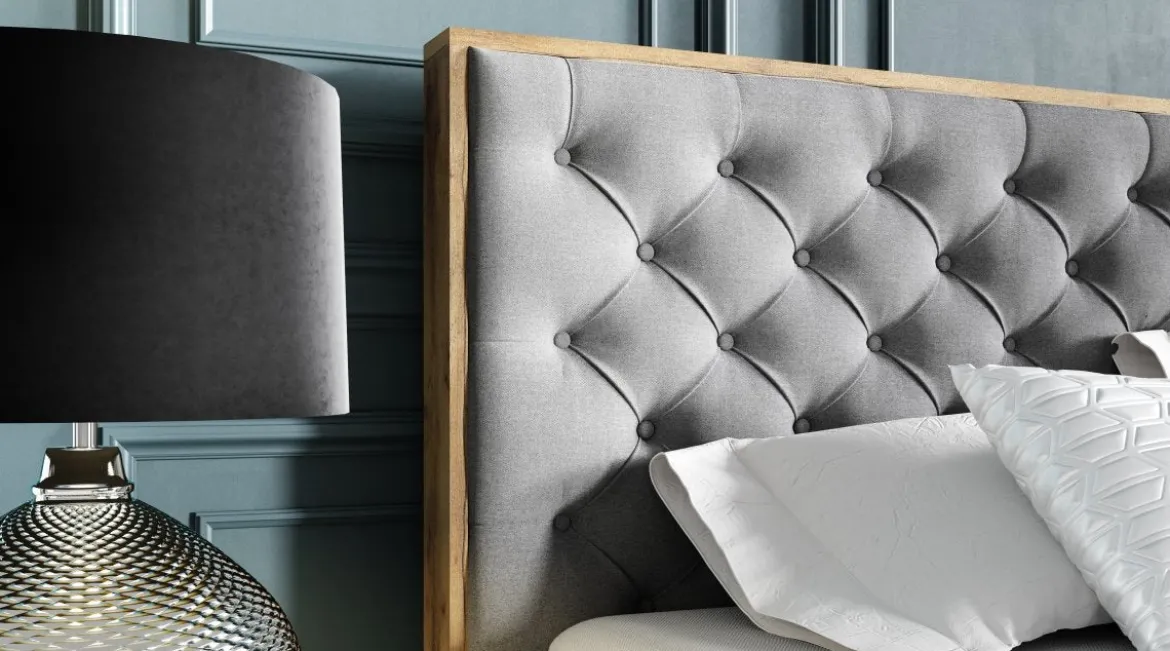 Designer Holzbett Neola mit Stauraum
