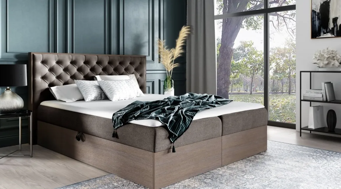 Designer Holzbett Neola mit Stauraum