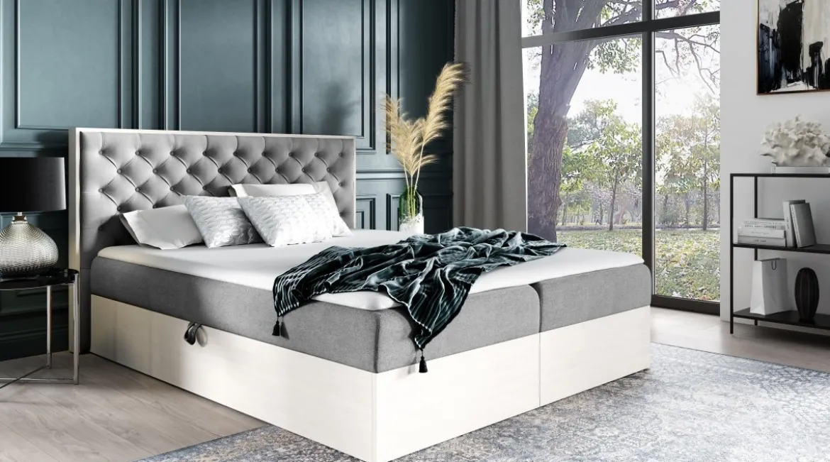 Designer Holzbett Neola mit Stauraum
