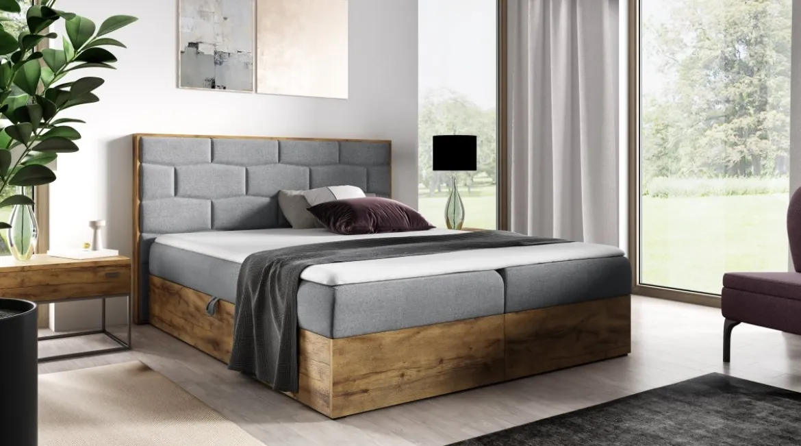 Designer Holzbett Nuro mit Stauraum