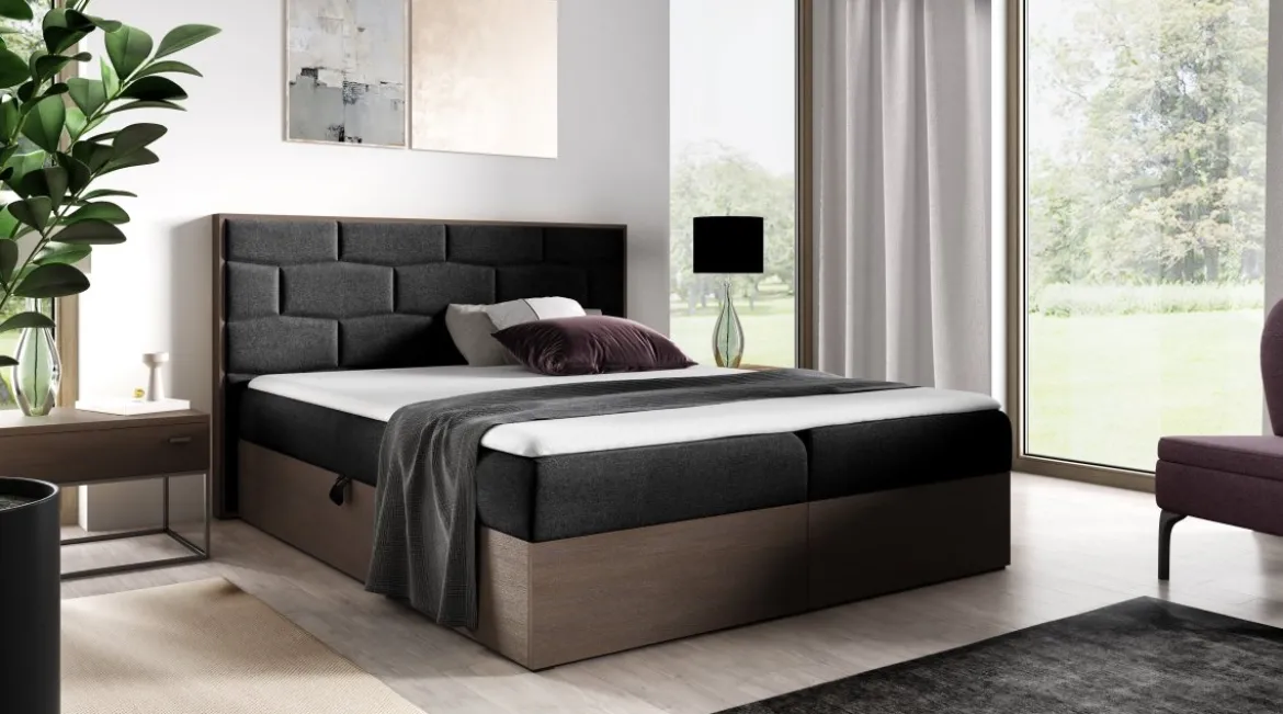 Designer Holzbett Nuro mit Stauraum