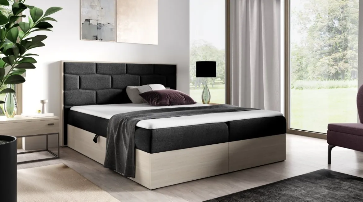 Designer Holzbett Nuro mit Stauraum