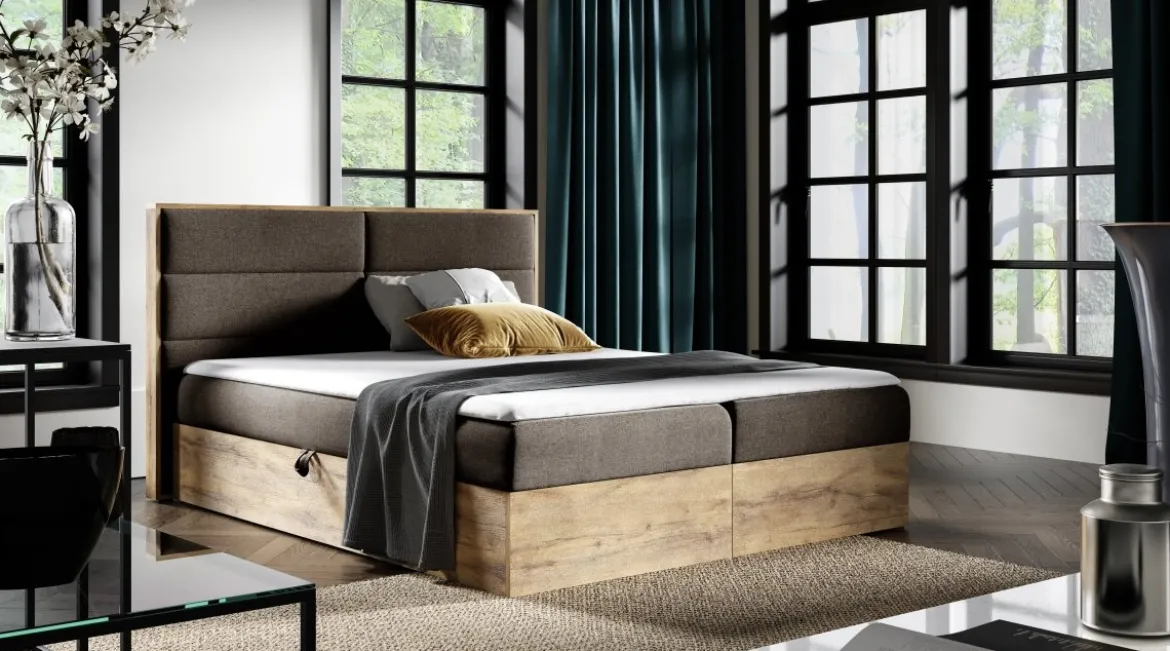 Designer Holzbett Telina mit Stauraum