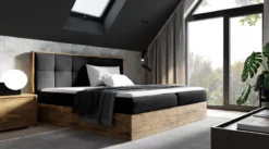 Designer Holzbett Terino mit Stauraum