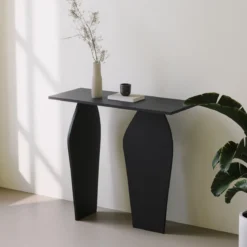 Designer Kommode Kivaro - aus schwarzem Holzwerkstoff mit PVC Kanten