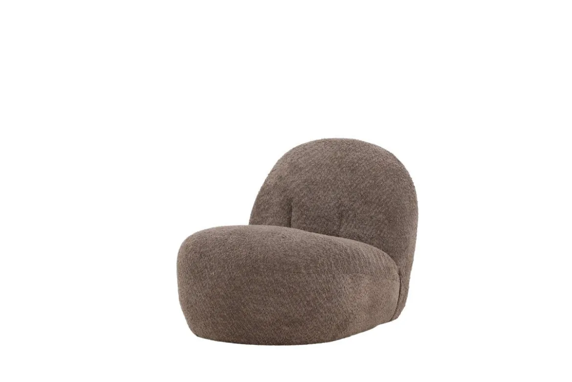 Designer Lounge Sessel Almvik – Bouclé Braun