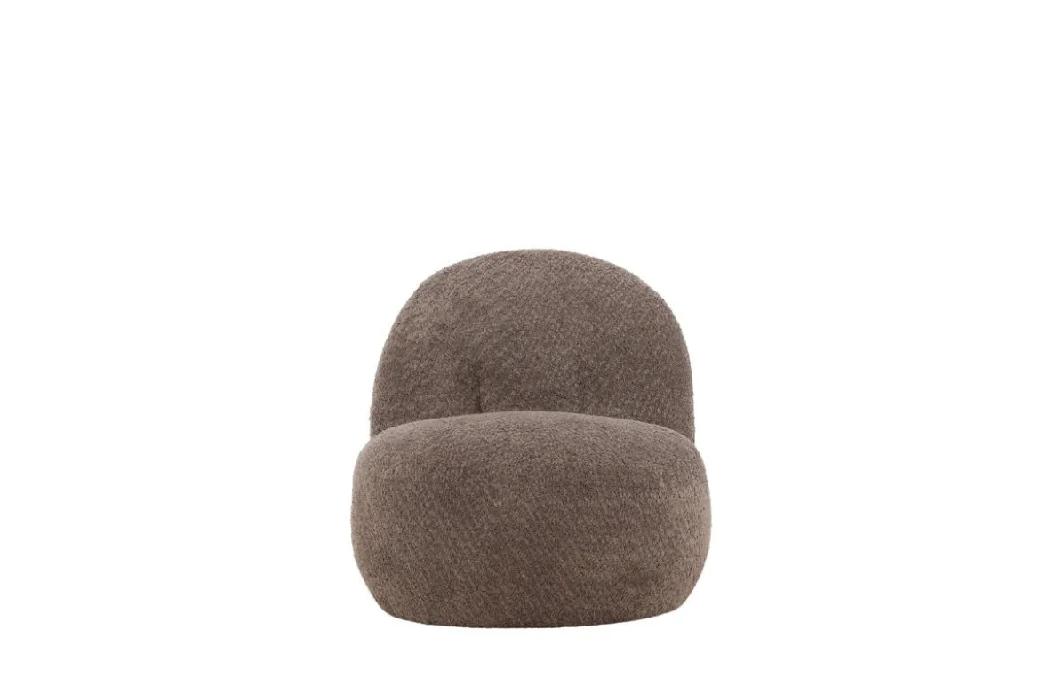 Designer Lounge Sessel Almvik – Bouclé Braun
