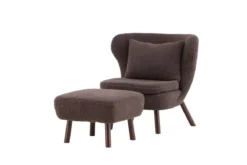 Designer Lounge Sessel Eldvik – Teddy-Optik Braun