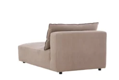 Designer Lounge Sessel Lanzia – Braun mit Leinenoptik