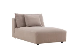 Designer Lounge Sessel Lanzia – Braun mit Leinenoptik