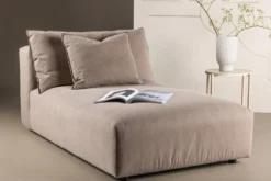 Designer Lounge Sessel Lanzia – Braun mit Leinenoptik