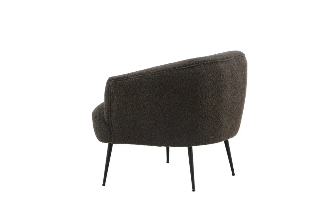 Designer Lounge Sessel Maleno – Bouclé-Relaxsessel in Anthrazit