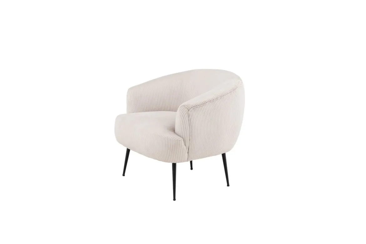 Designer Lounge Sessel Rivano – Cord-Loungechair in Beige