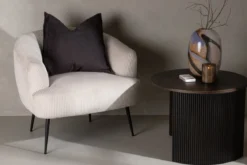 Designer Lounge Sessel Rivano – Cord-Loungechair in Beige