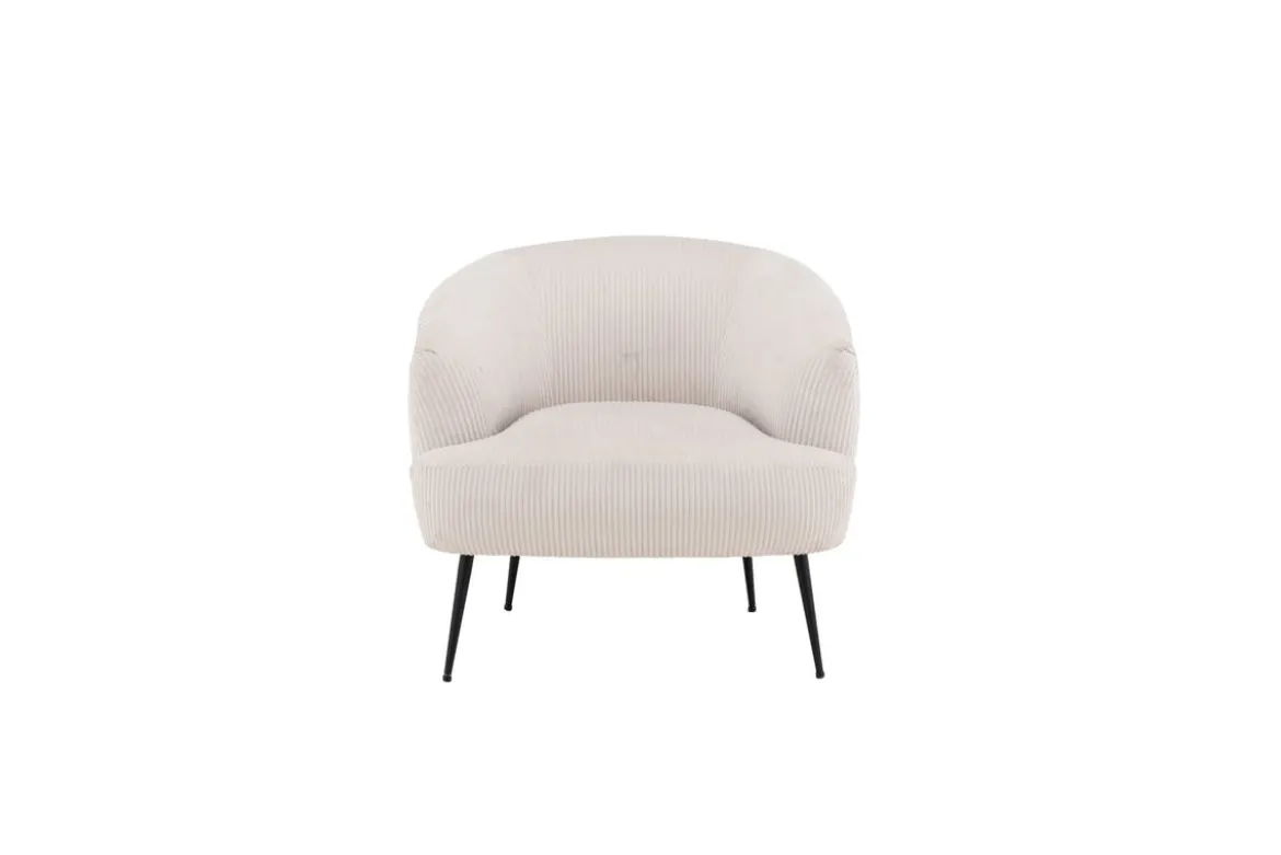 Designer Lounge Sessel Rivano – Cord-Loungechair in Beige