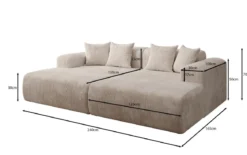 Designer Lounge-Sofa Shelly in Cord
