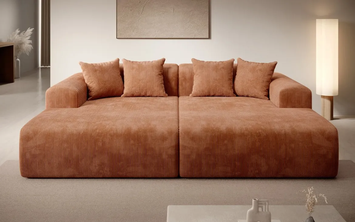 Designer Lounge-Sofa Shelly in Cord