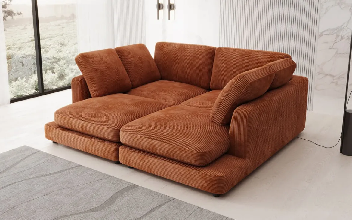 Designer Lounge-Sofa Thalessa in Cord