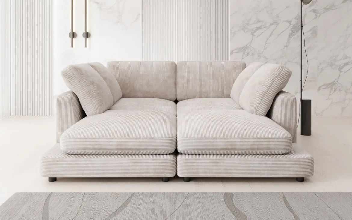 Designer Lounge-Sofa Thalessa in Cord