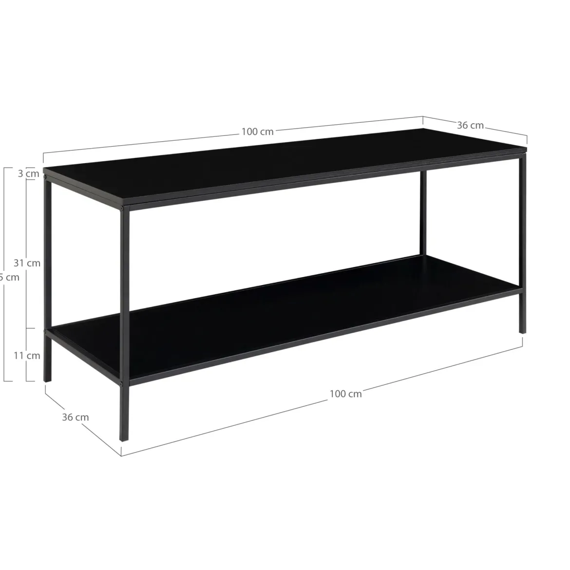 Designer Lowboard Quarto Metallgestell
